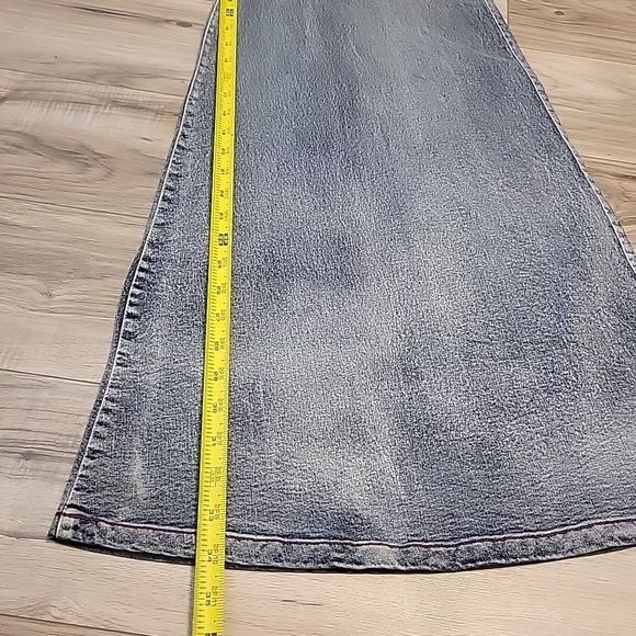 Hummer Body Colour Jeans Womens 30 Blue Wide Leg Baggy Washed - Picture 9 of 11